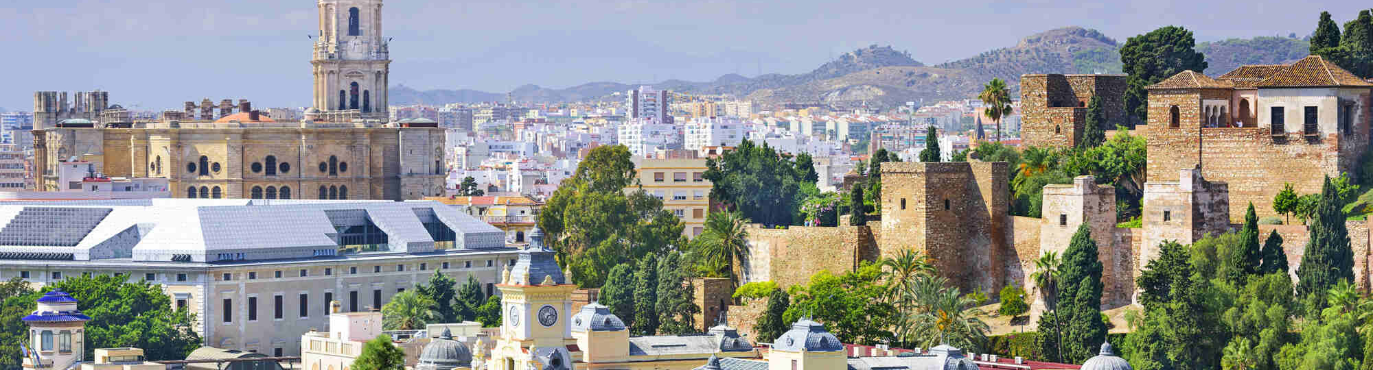 Malaga City Andalucia Spain Panoramic view